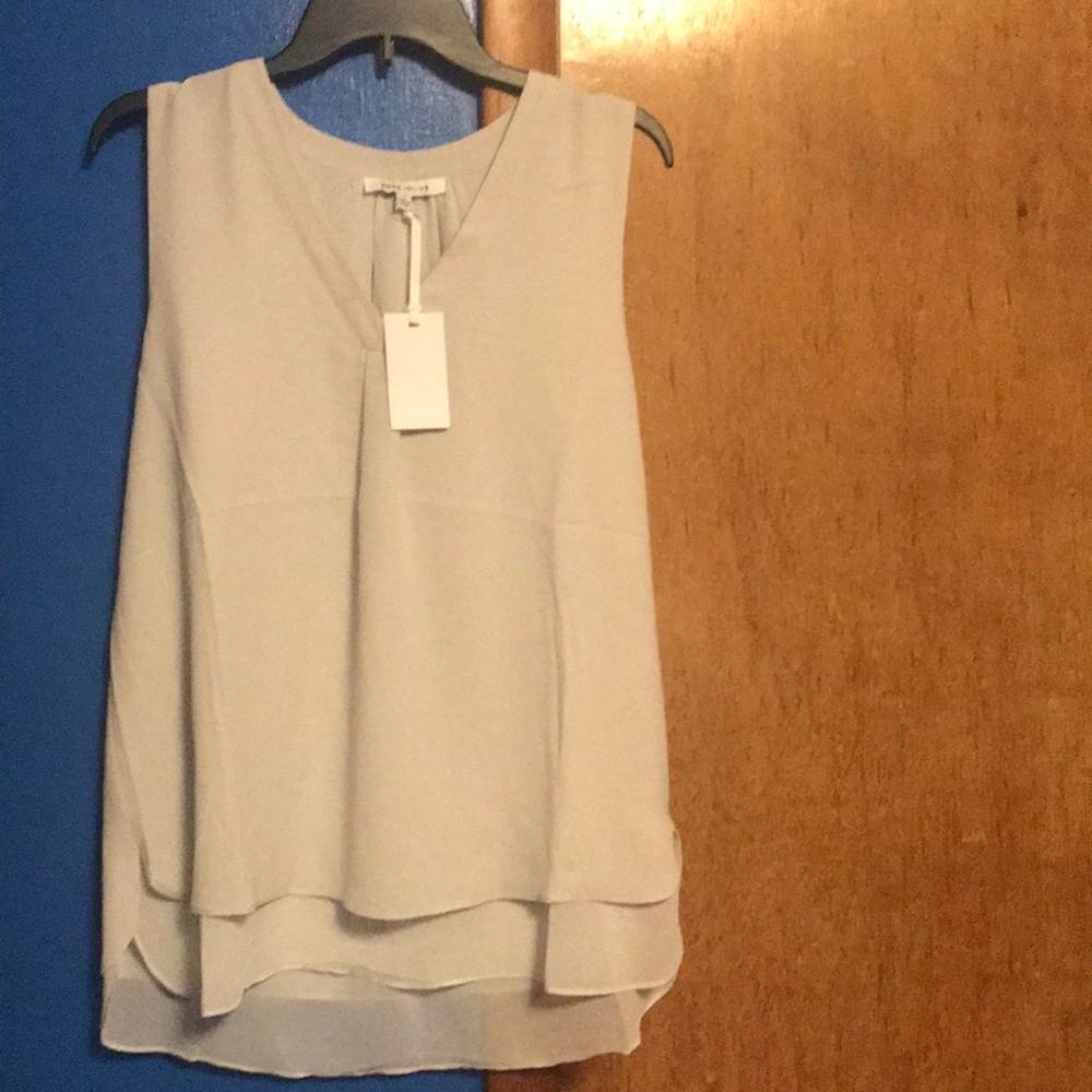 New with Tag Grey Rose & Olive Size Large Top